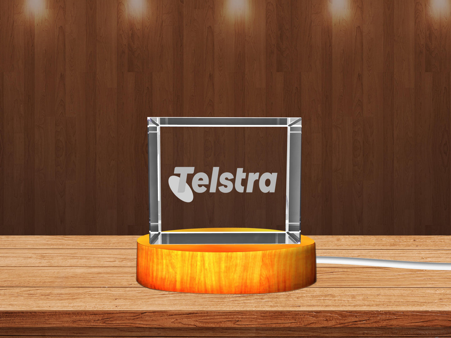 Telstra 3D Crystal Corporate Gifts – Unique and Elegant Business Keepsakes - 3DGiftly