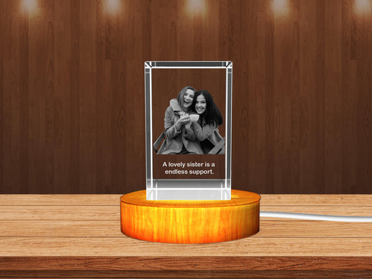 Personalized 3D Crystal Gifts: Unique for happy Siblings