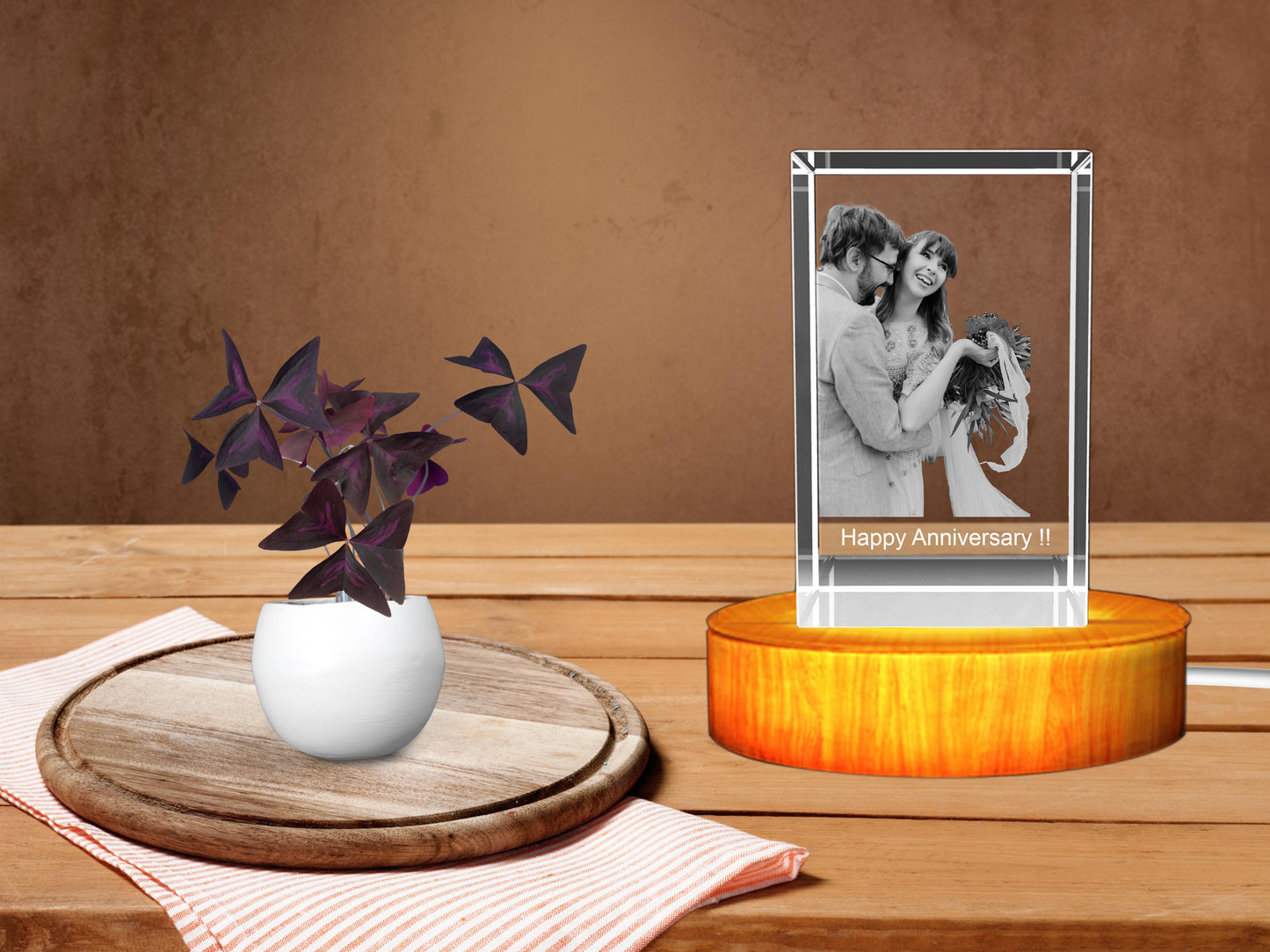 Personalized 3D Crystal Gift – The Perfect Anniversary Keepsake for Your Loved One!