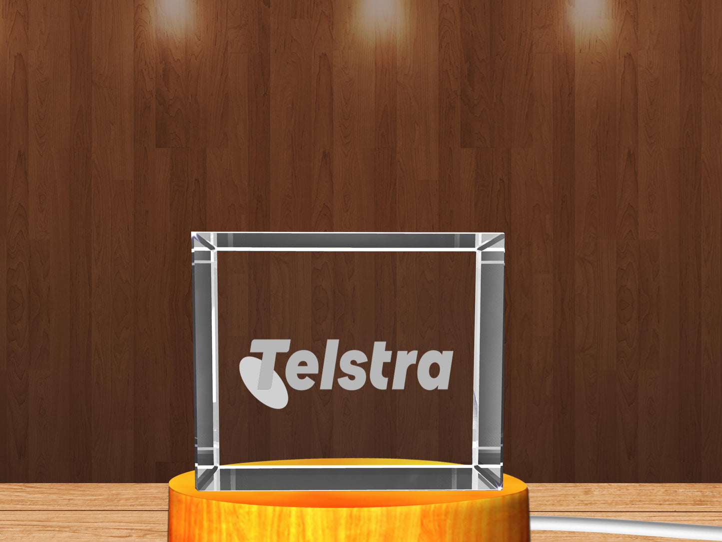 Telstra 3D Crystal Corporate Gifts – Unique and Elegant Business Keepsakes - 3DGiftly