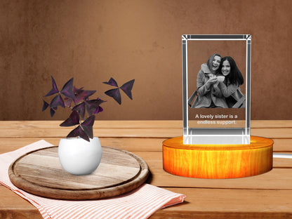 Personalized 3D Crystal Gifts: Unique for happy Siblings