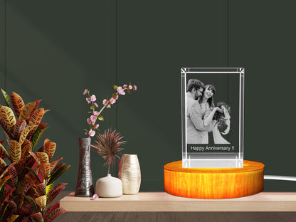 Personalized 3D Crystal Gift – The Perfect Anniversary Keepsake for Your Loved One!