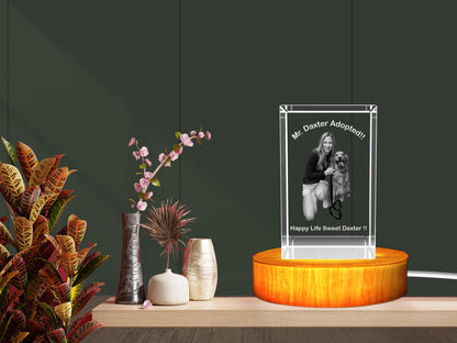 Personalized 3D Crystal Gifts for Pet Lovers – Featuring Girls and Their Beloved Pets!