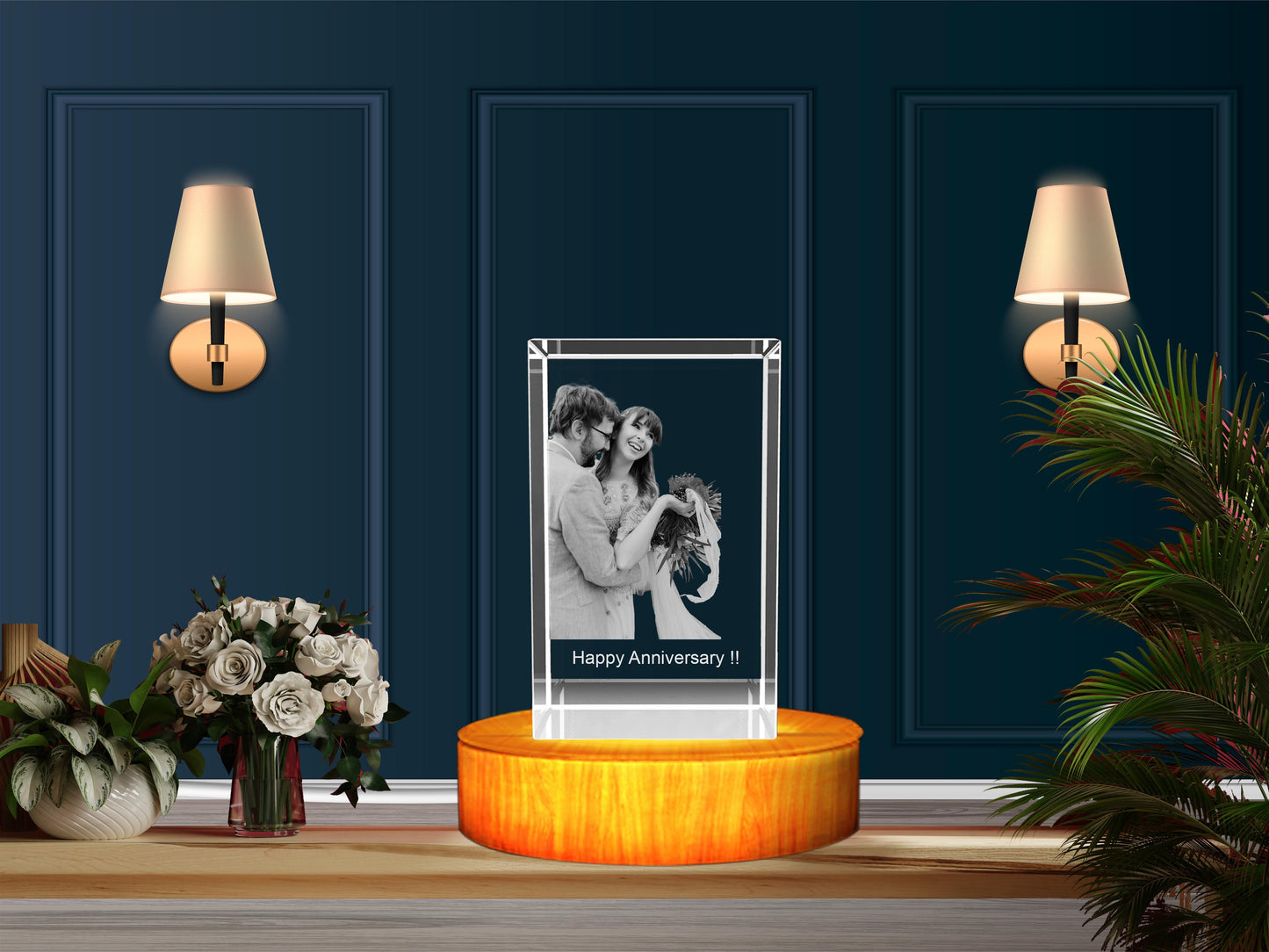 Personalized 3D Crystal Gift – The Perfect Anniversary Keepsake for Your Loved One!