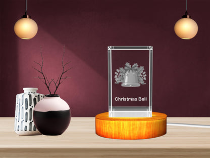 3D Crystal Christmas Ball  Keepsake Night Lamp with LED Base