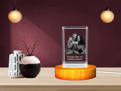 Personalized 3D Crystal Gifts: Unique for happy Siblings