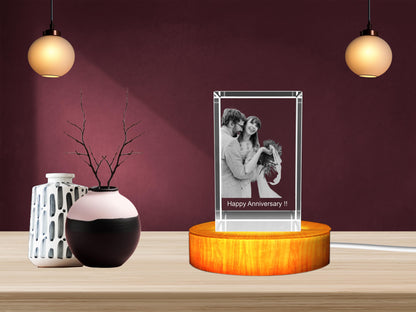 Personalized 3D Crystal Gift – The Perfect Anniversary Keepsake for Your Loved One!