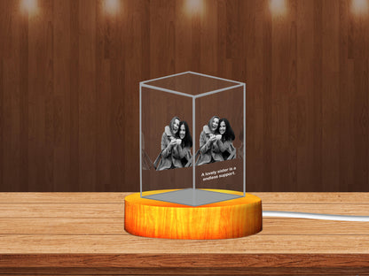 Personalized 3D Crystal Gifts: Unique for happy Siblings